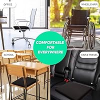 Vista 6 de Cojín de gel para asiento de automóvil, para silla de oficina, cojín ortopédico de gel para coxis para el dolor de coxis, ciática y alivio del dolor