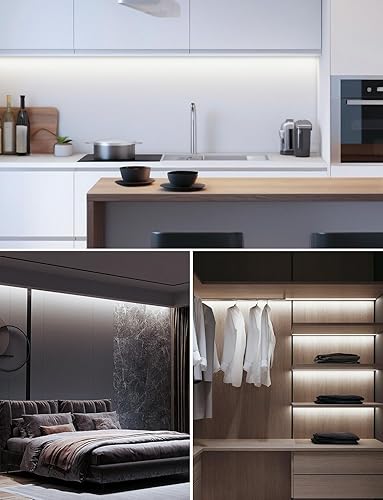 Miniatura 4 de DAYBETTER Tira de luz LED blanca de 6.56 pies, luz de cinta ultra brillante alimentada por USB, diseño flexible y cortable con 120 LED para