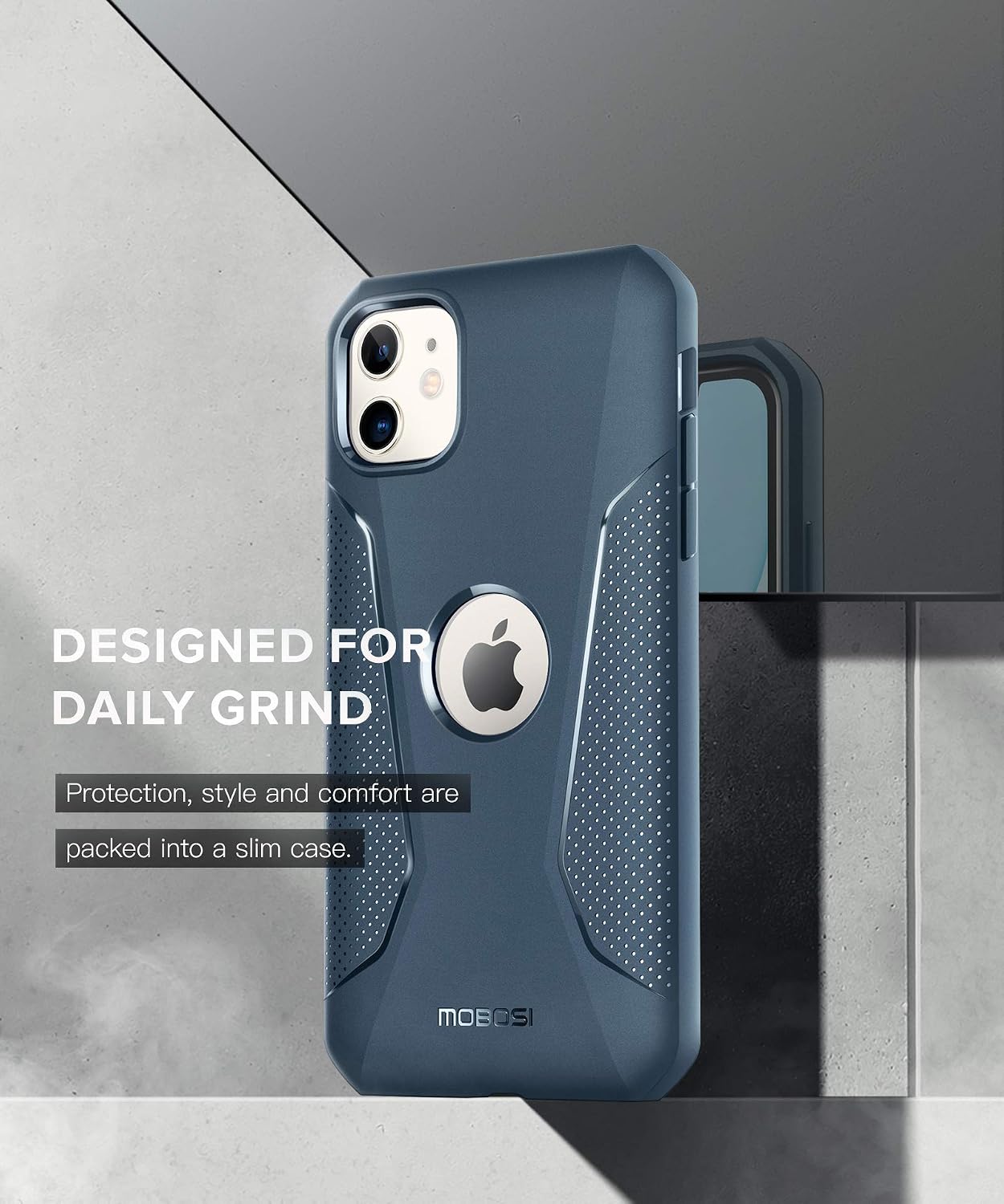 MOBOSI Net Armor Compatible with iPhone 11 Case, Shockproof Durable Soft TPU Bumper Protective Drop Protection Phone Cover, Majolica Blue