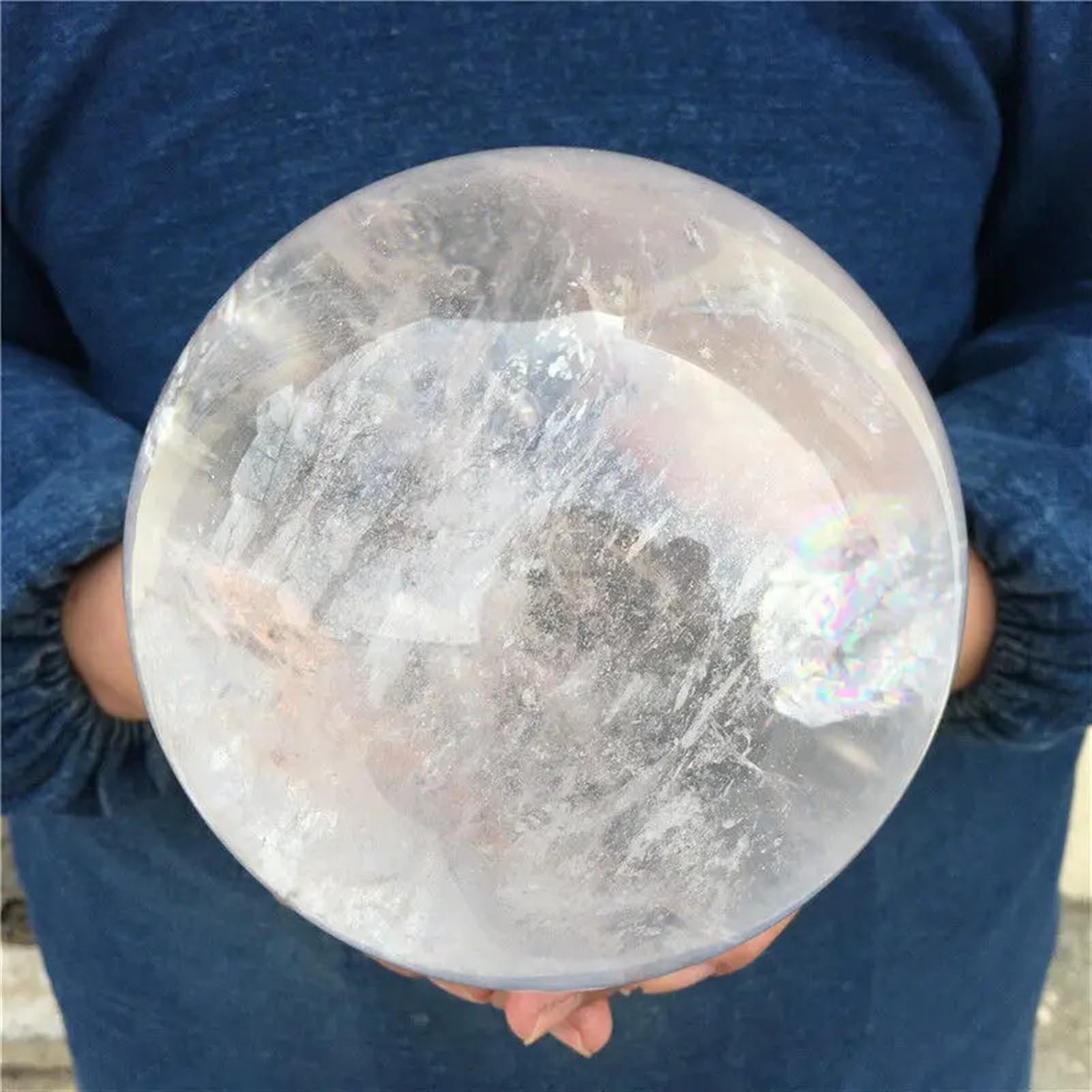 DPURPIWADY Clear Quartz Sphere Crystal Ball Ornaments (Size : 1300-1500g)
