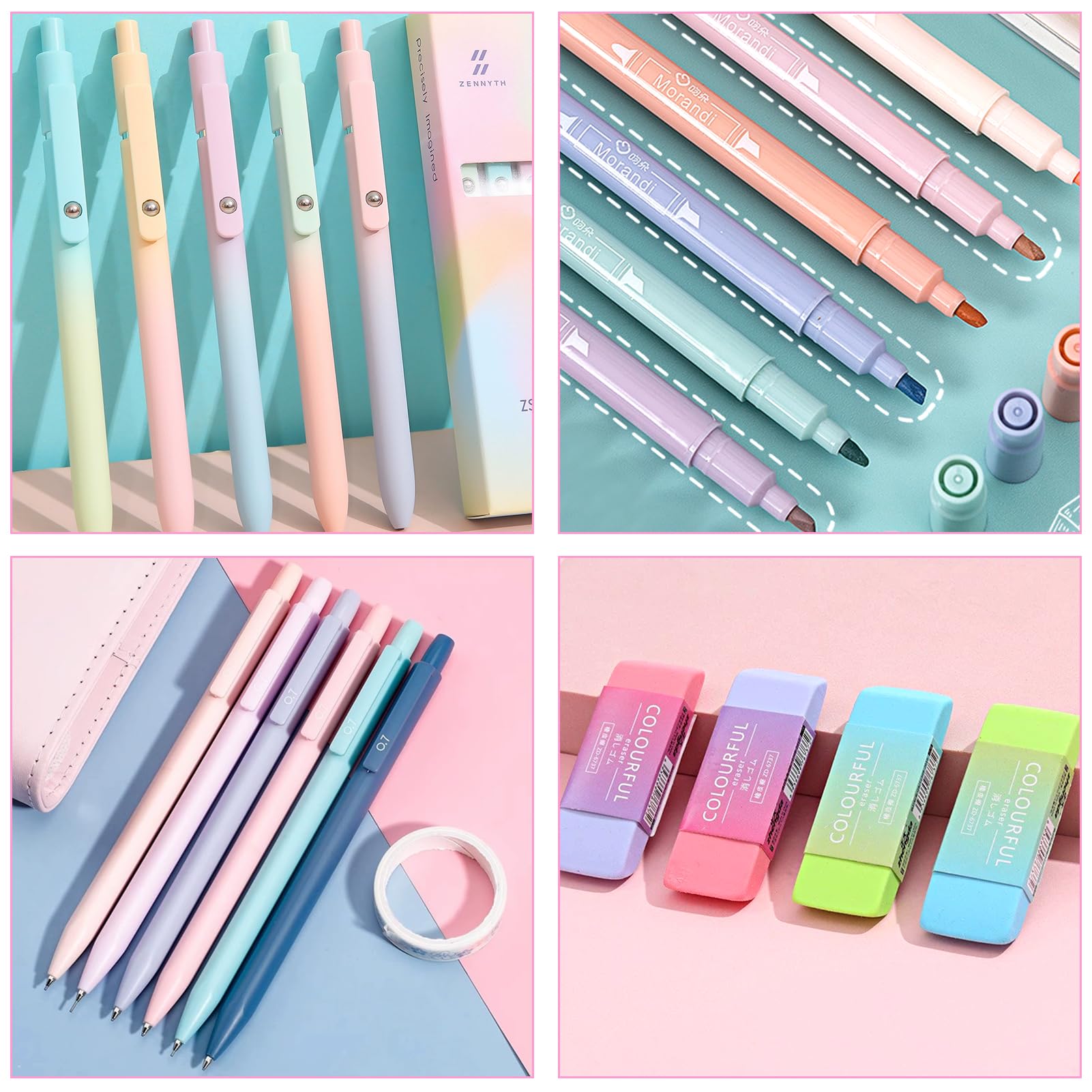 abeec Set di cancelleria e astucci, Arcobaleno, Set di cancelleria arcobaleno