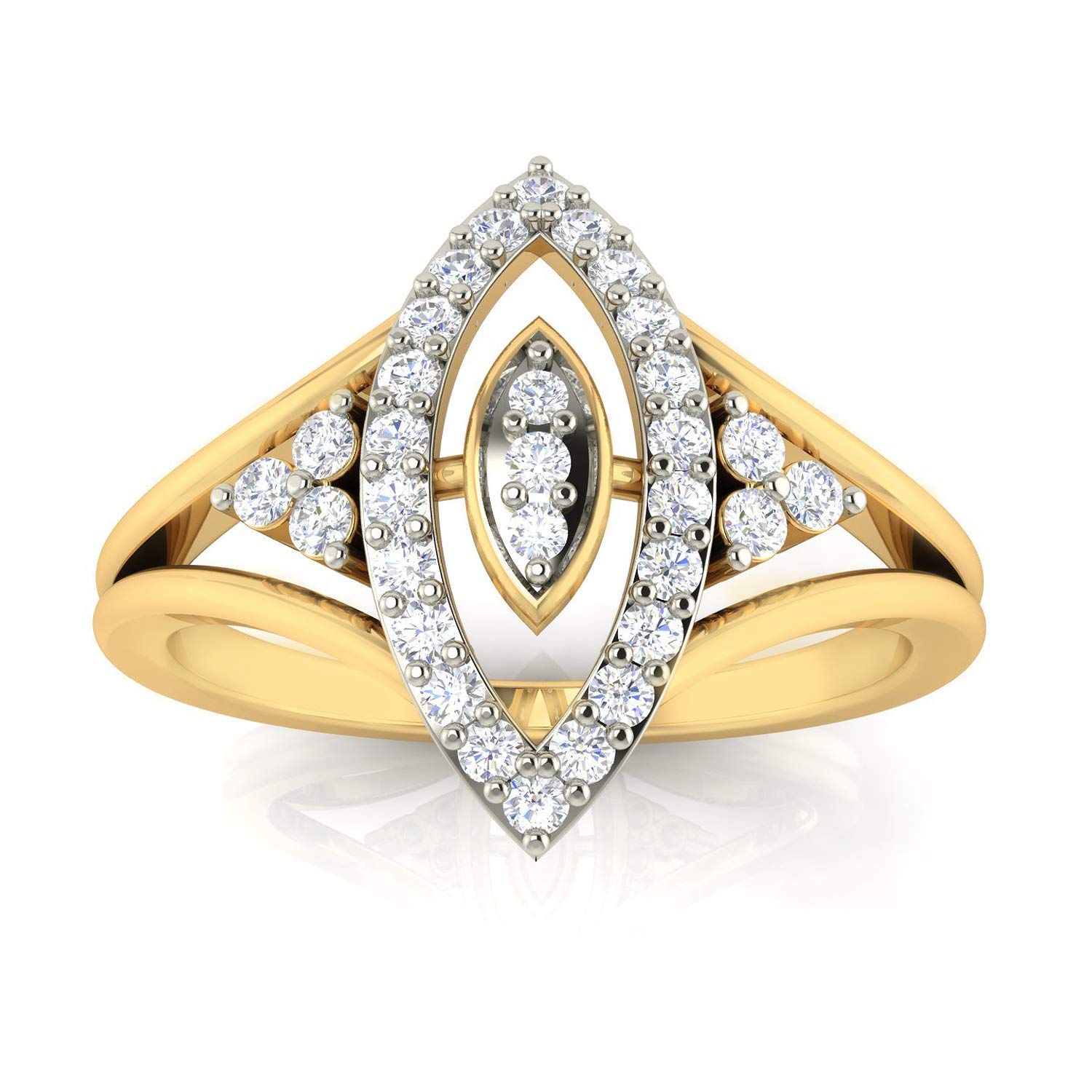 avsar Jewellery 18k (750) Yellow Gold and Diamond Ring for Women-picture-13