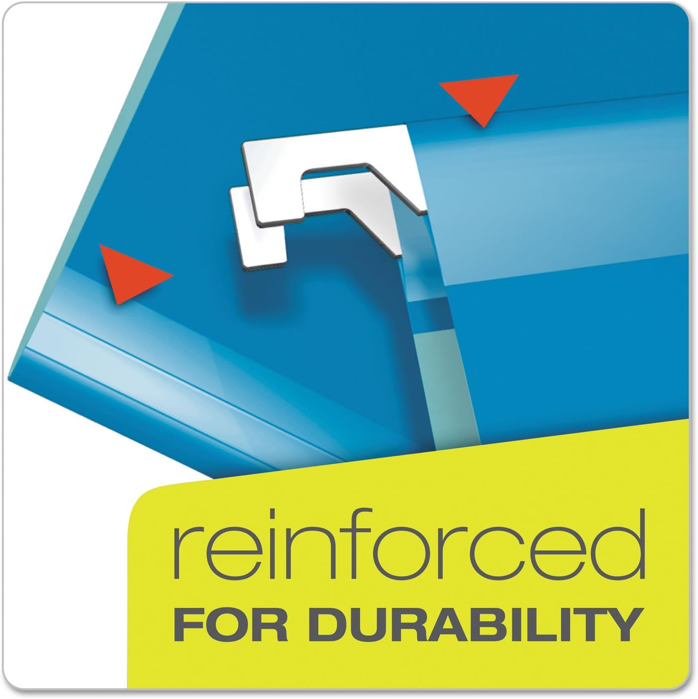 Pendaflex Extra Capacity Reinforced Hanging Folders, 2", Legal Size, Assorted Colors, 1/5 Cut, 25/BX (04153x2 ASST)