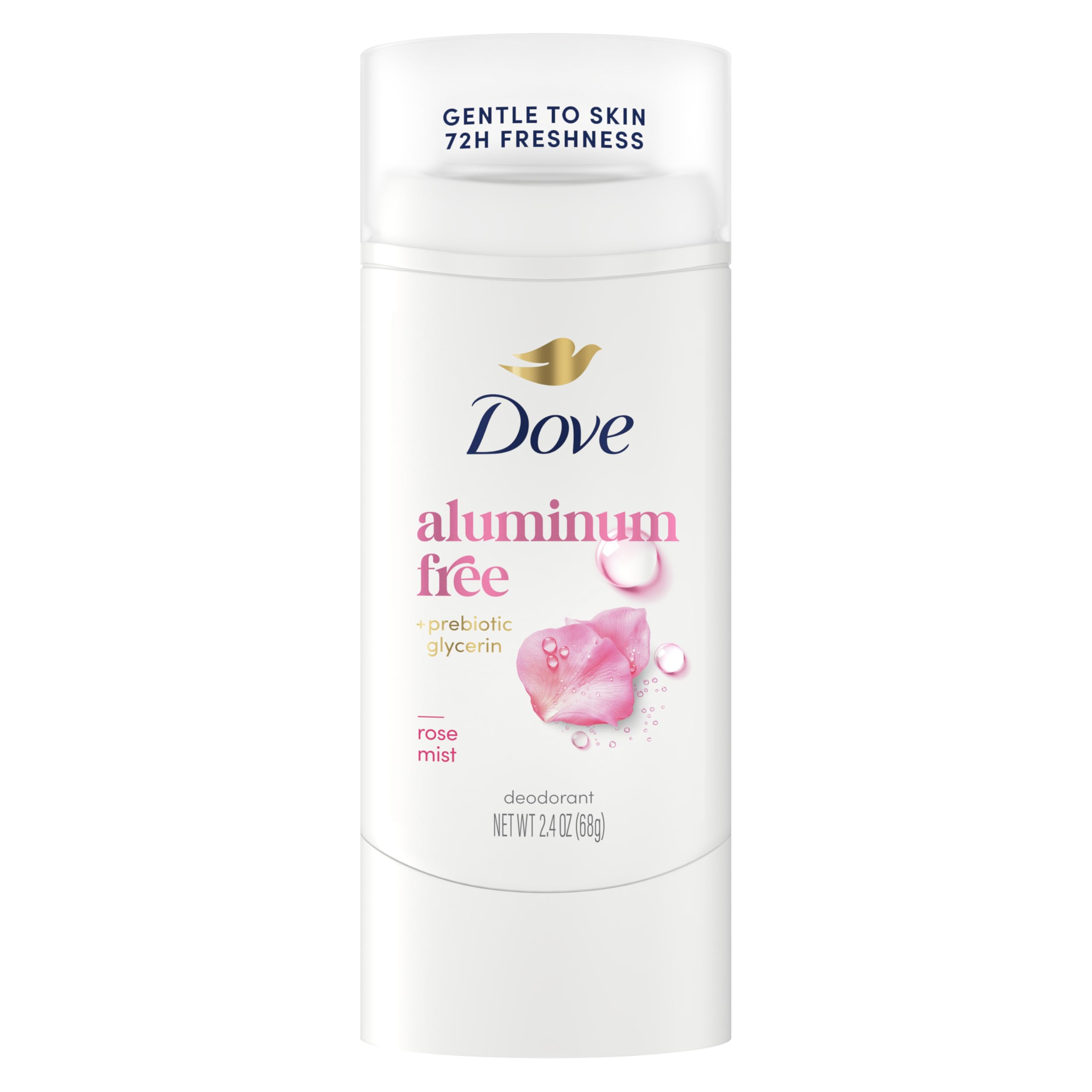 Dove Deodorant Stick Rose Mist for 72 Hour Odor Protection Aluminum Free 2.4 oz