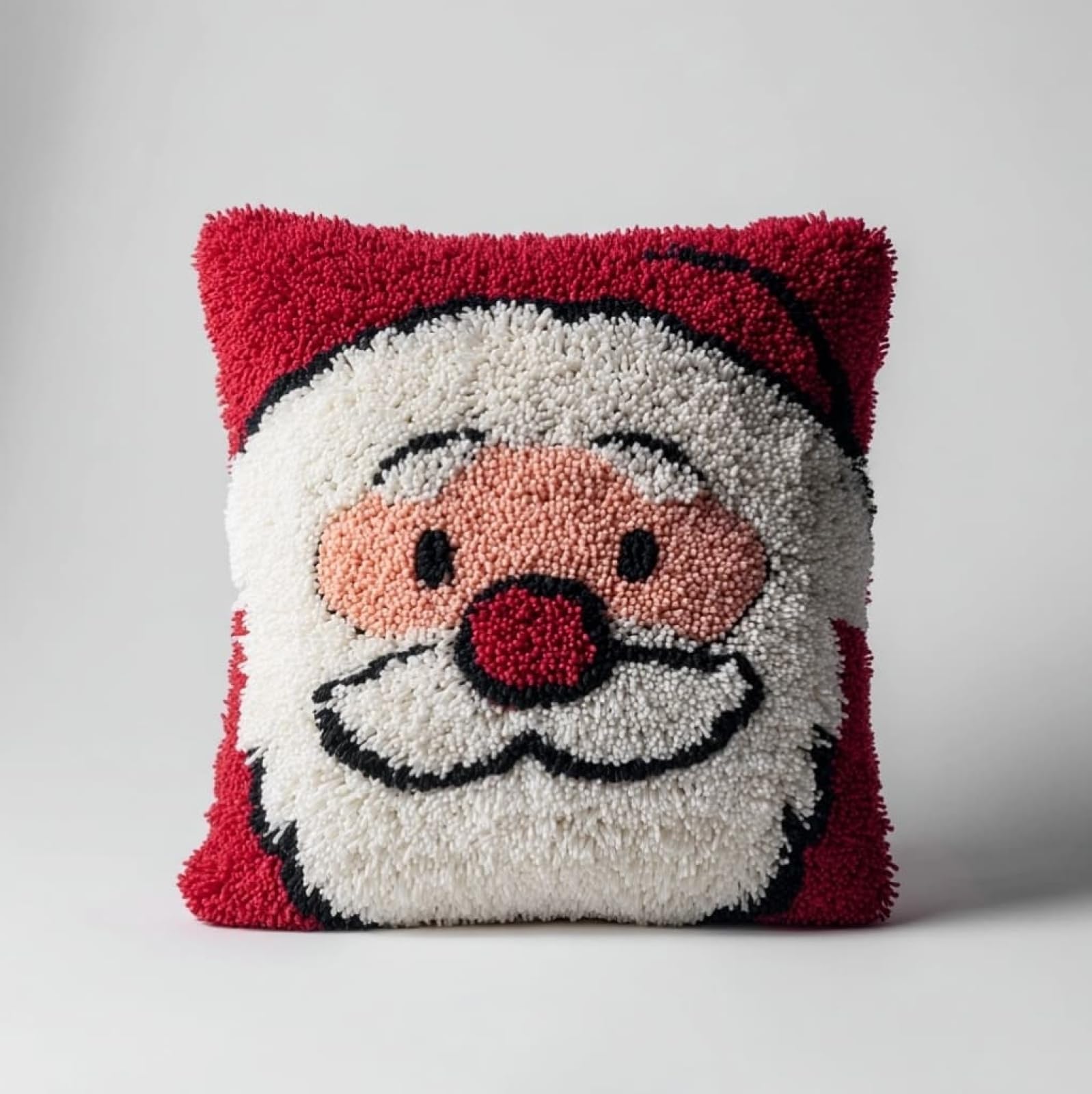 AxiangziK Latch Hook Kits 17x17in,Cute Santa Claus Latch Hook Craft Decorative Tapestry DIY Needlework Rug Kits for Beginners Children Adults and Seniors
