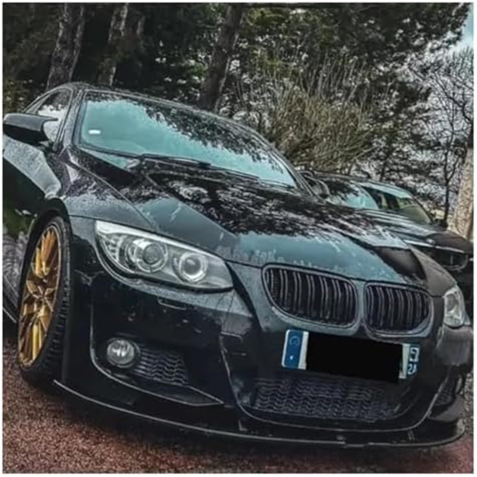 Splitter 2 szt. przedniego zderzaka Splitter Lip, do BMW, E92 E93 Facelift Tech 320i 320i 320d 330i 330d 335i Sport 2010-2013 Bodykits Tuning Lip Splitter (Carbon Look) Rozdzielacz samochodowy(B