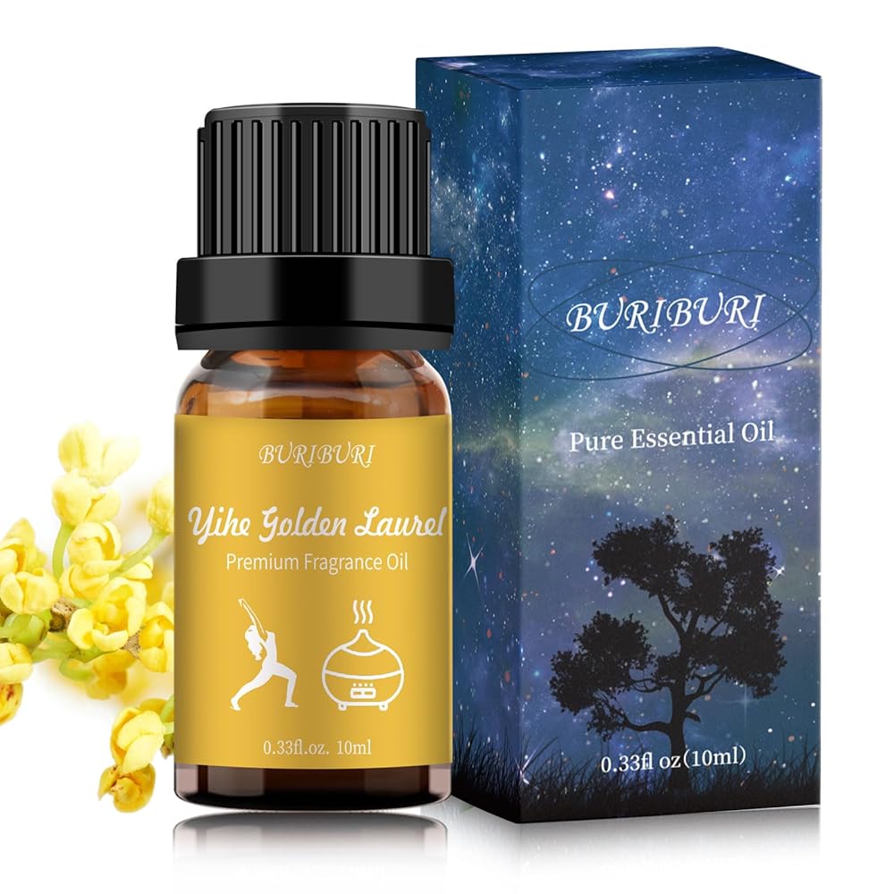 BURIBURI Hotel Scent Essential Oil, Lifestyle Hotel Collection Fragrance Aromatherapy Oil Blends, Air Freshener Hotel Collection Diffuser Oil - Yihe Golden Laurel