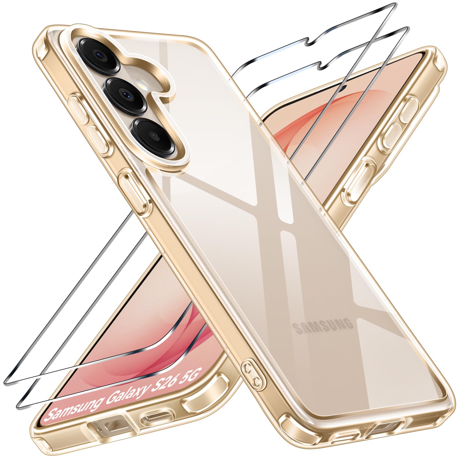 ivoler Anti-Amarillo Clara Funda para iPhone 17 Pro con 2 Piezas Cristal Templado, [Protección Militar] Carcasa Protectora Antigolpes Transparente Anti-Choques Bumper Case — view 113