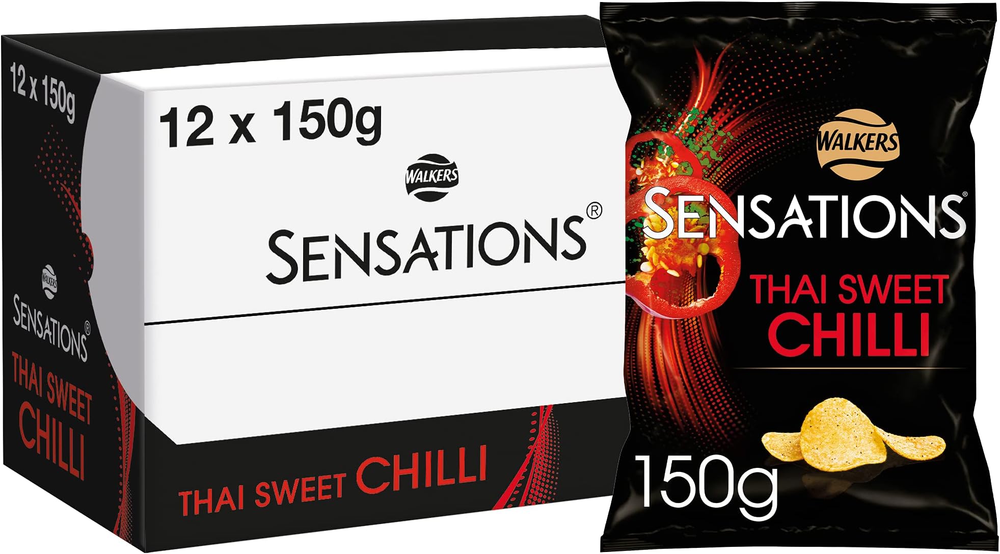 Walkers Sensations Crisps Thai Sweet Chilli 150g