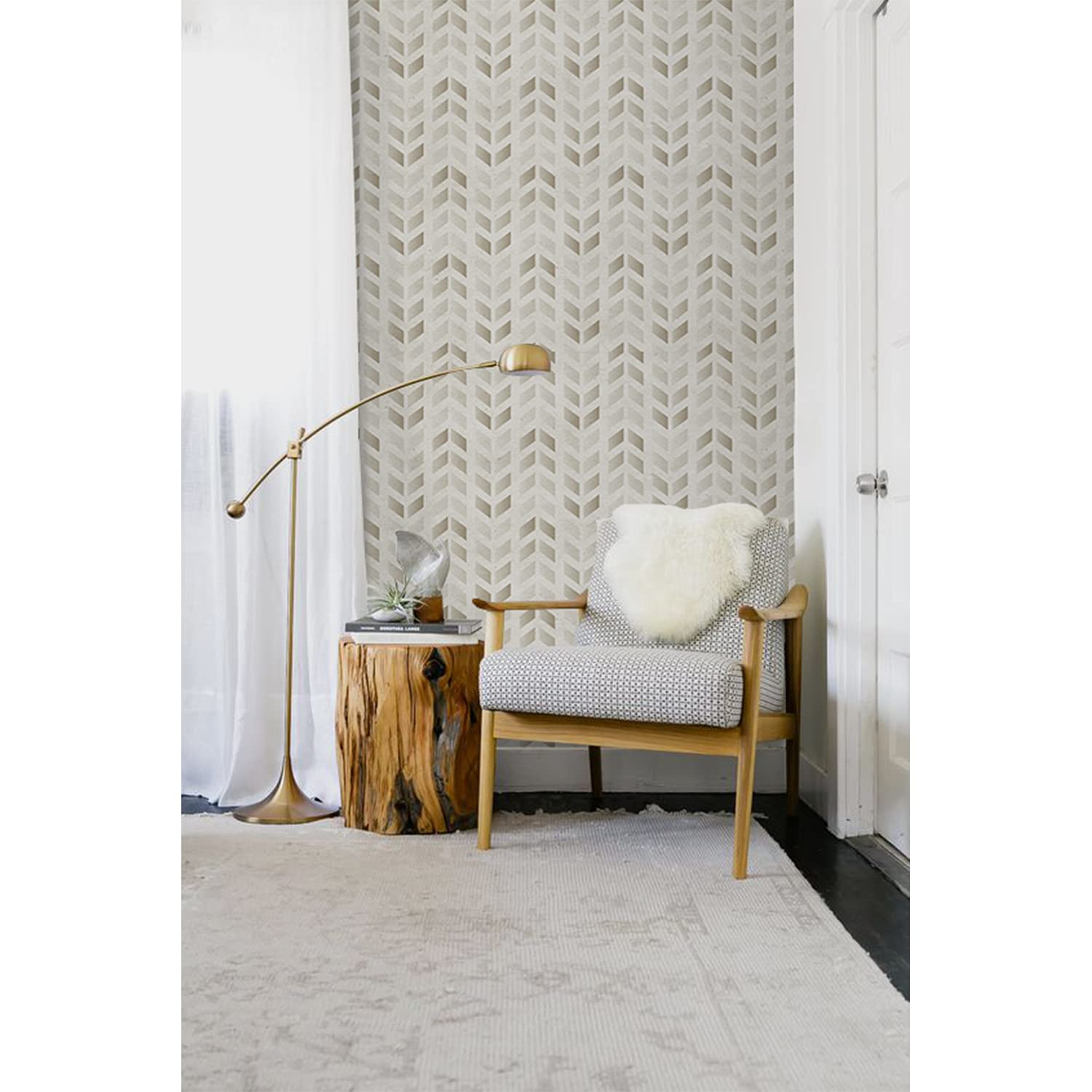 Papier peint de salon moderne pour creer une ambiance graphique unique et chaleureuse