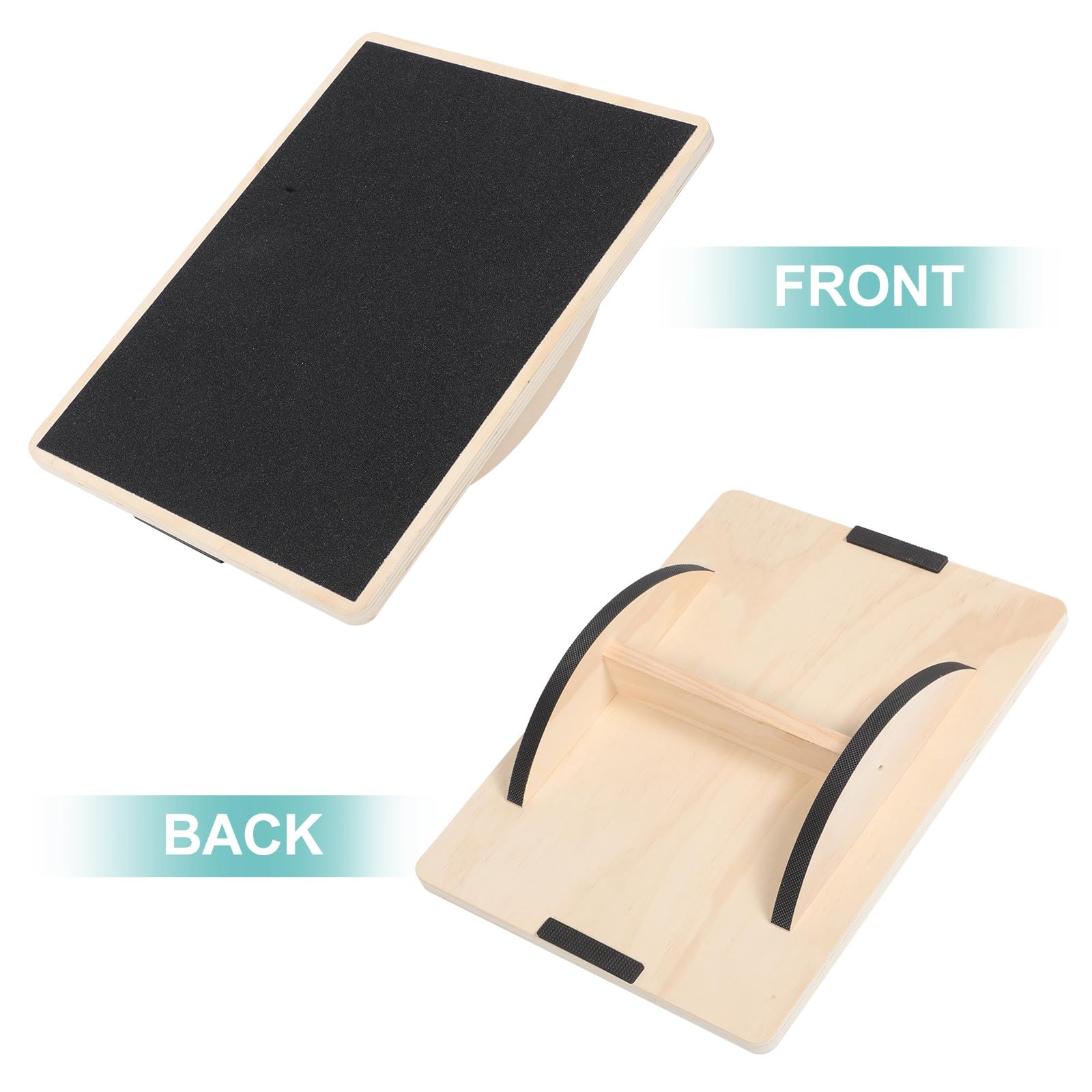 ibasenice Tabla de Equilibrio de Madera Maciza Rectangular, Antideslizante, para Entrenamiento de Coordinación y Estabilidad, Adultos, Gimnasio en Casa