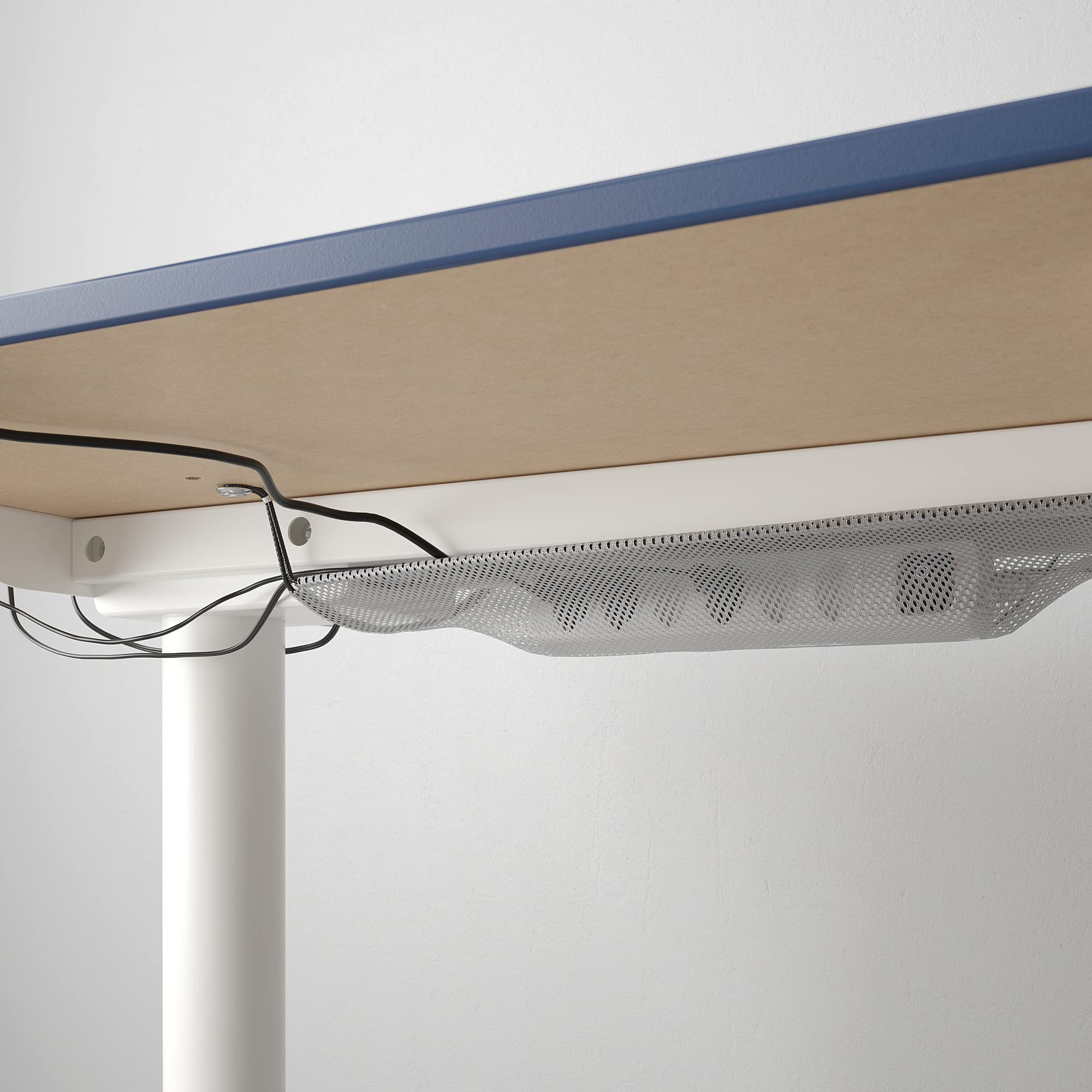 Ikea Bekant Sit/Stand Desk 160 x 80 cm Linoleum Blue/White
