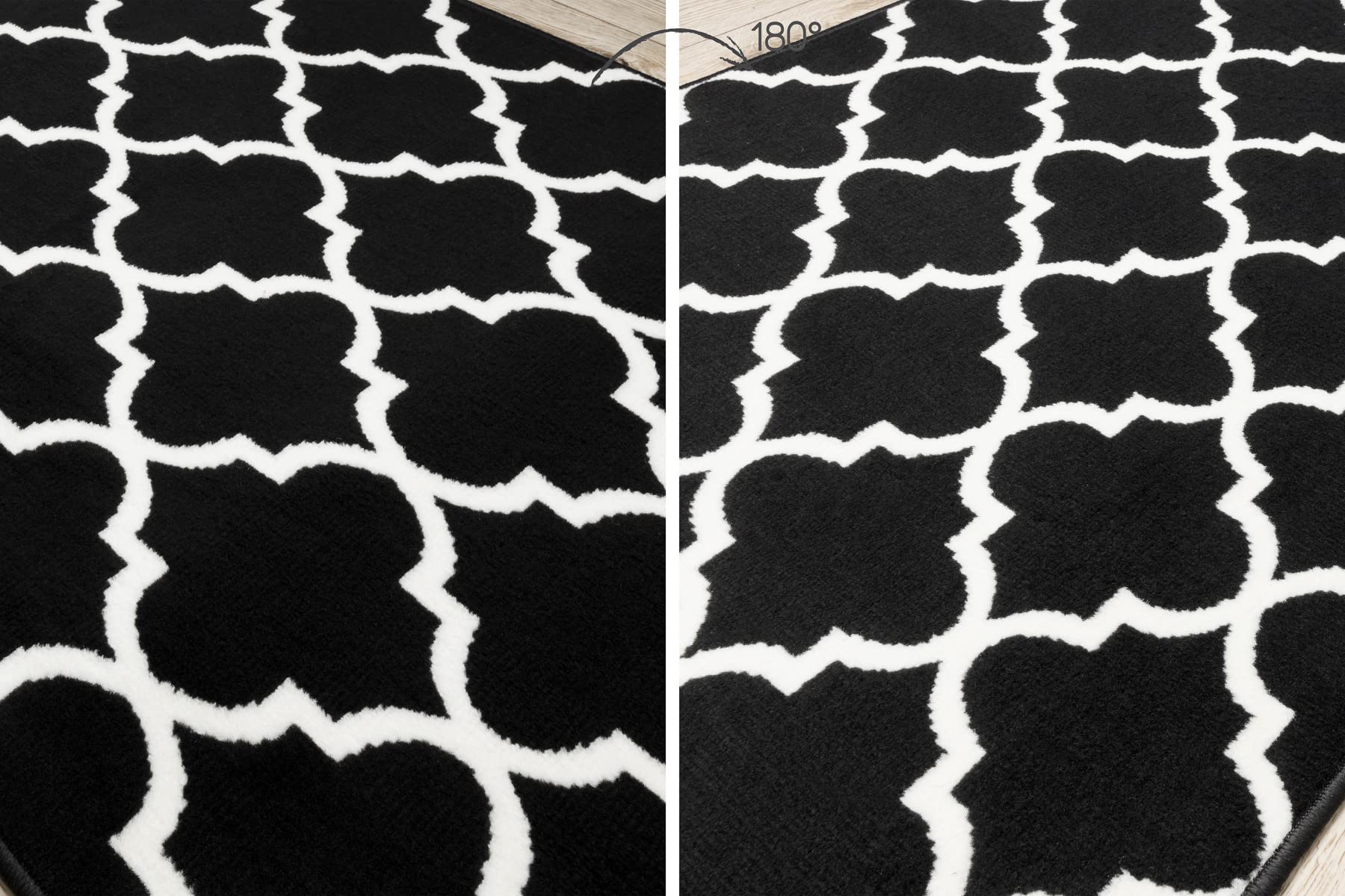 Läufer BCF MORAD Trelis Marokkanisches Spalier schwarz / creme 80x320 cm