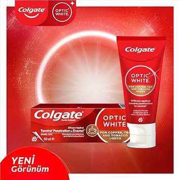 COLGATE Optical White Whitening Toothpaste 50 ml for Coffee, Tea and Tobacco Users