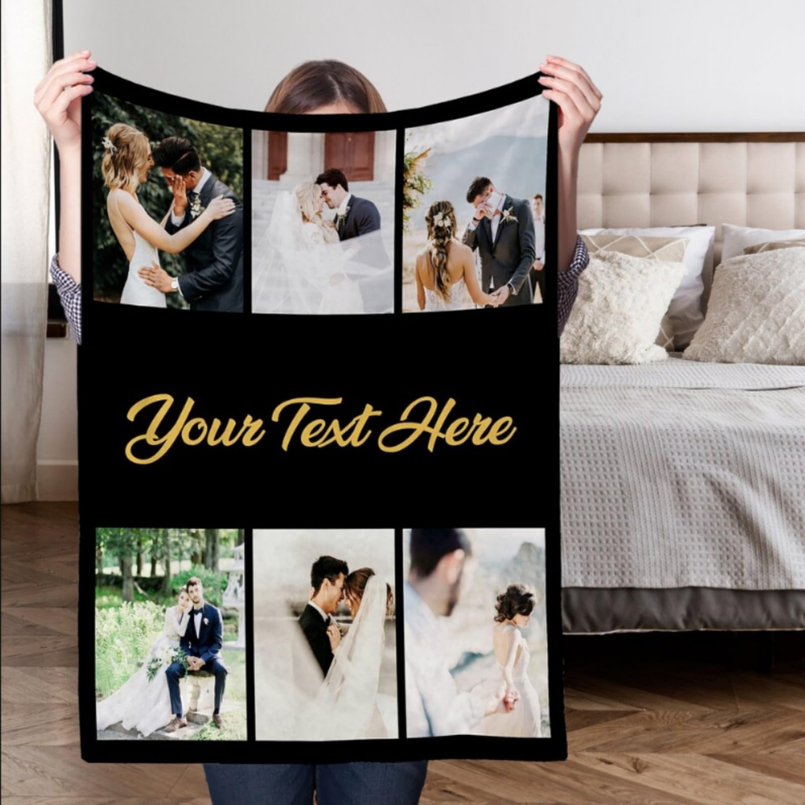 Personalisiert Decke Mit Foto & Text – 101,6x152,4 Cm, Aus Weichem Flanell, Einseitig Bedruckt, Waschbar