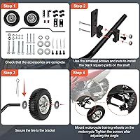 Vista 6 de Ruedas de entrenamiento para motocross CRF50, PW50 y MX125 Compatible con Honda CRF50, Yamaha PW50/TTR50, Razor MX125/MX350/MX400 Ajuste