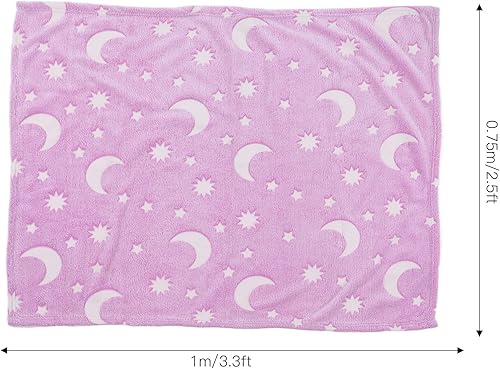 Miniatura 3 de TOPINCN Manta de poliéster brillante para temporada, manta luminosa de doble cara, sofá de verano para niños, manta fluorescente con poliéster