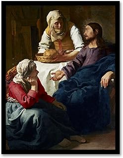Artery8 Vermeer Christ in the House of Martha and Mary Framed Wall Art Print Home Décor A4