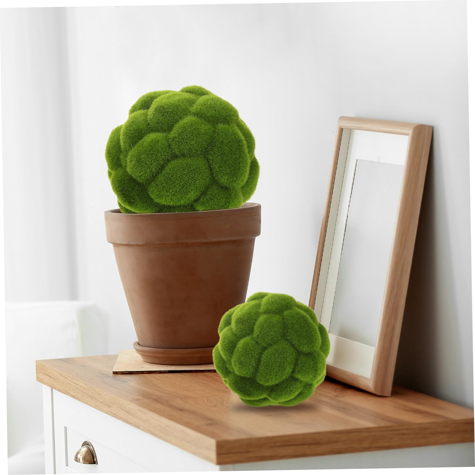 Cabilock 8 Stck. Künstliche Mooskugel Dekoration Realistische Topiary Bälle für Garten Hochzeit und Innenräume Pflegeleicht und Langlebig