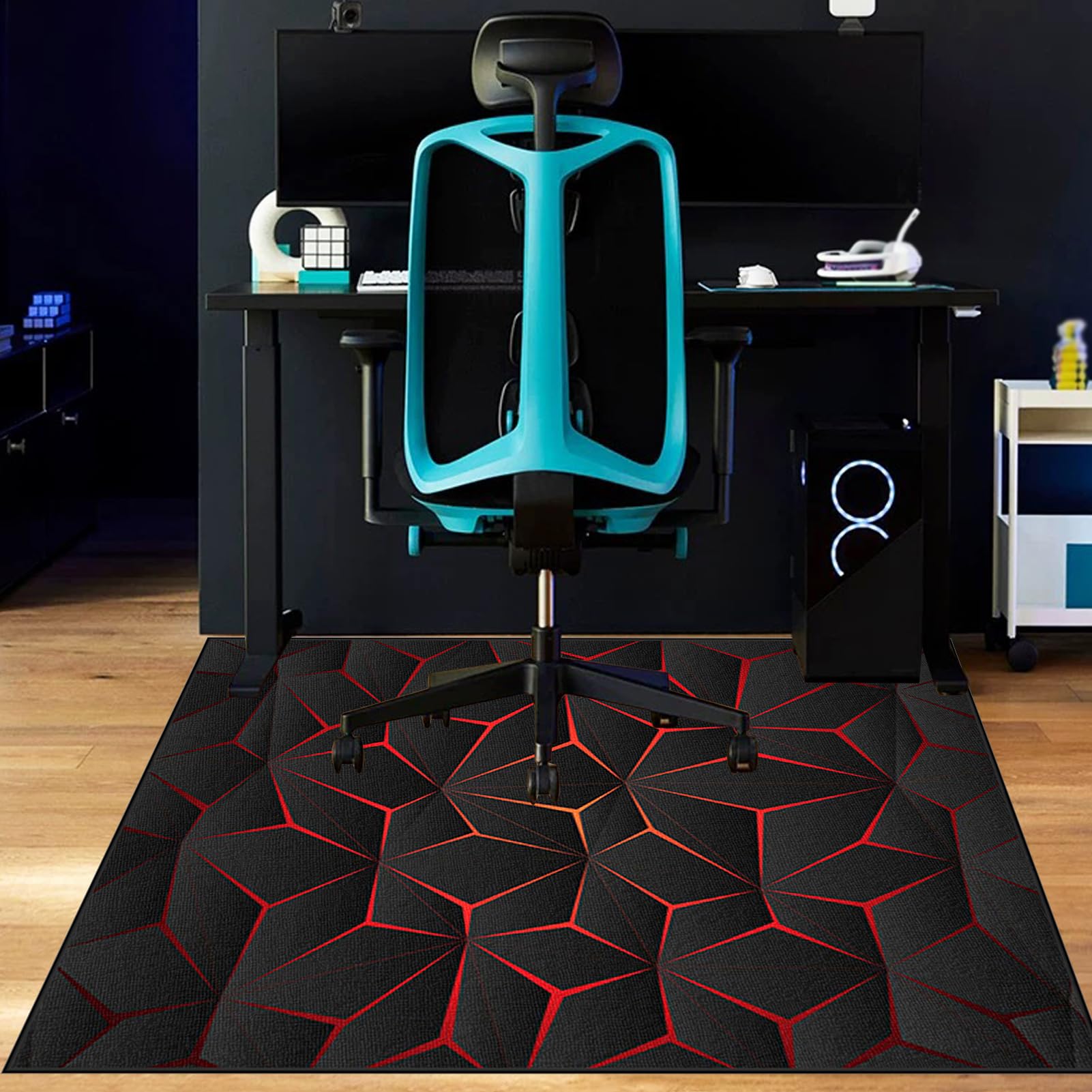 Office Gaming Chair Mat for Hard Floors | Chair Mat for Carpeted Floors Anti-Slip Desk Mat | Computer Gaming Chair Mat for Wooden Floor Protector for Home Office, Carpet Chair Mat 70 x 110 cm