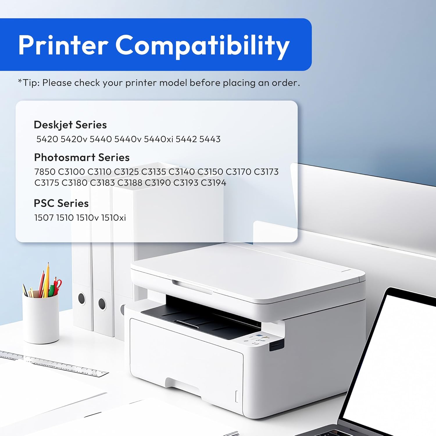 92 93 Ink Cartridges Combo Pack Replacement for HP 92 93 Ink Cartridge for Deskjet 5420 5440 Photosmart 7850 C3100 C3150 C3180 PSC 1510 2525 Printer Ink 92/93, 1 Black C9362WN, 1 Tri-Color C9361WN