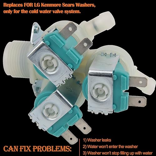 Miniatura 2 de 5220FR2075L Válvula de entrada de agua fría para LG Kenmore reemplaza 5221ER1003A AP5986564 5221ER1003C 5221ER1003D PS11728995