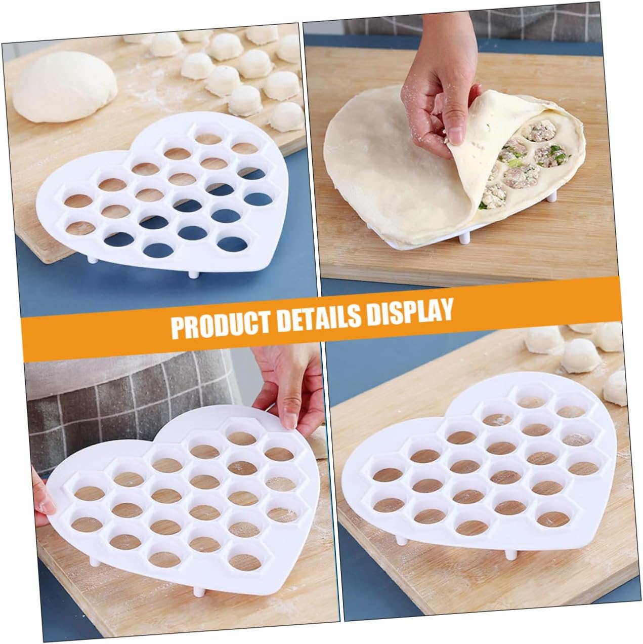 4 Pack Dumpling Maker Press, ABS Kitchen Tool for Fast Prep