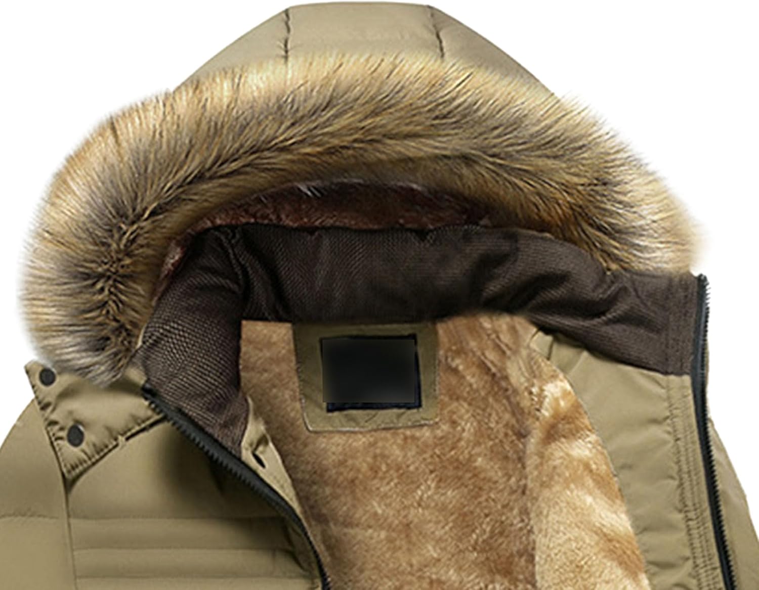 Men's Winter Coat Sherpa Lined Warm Hooded Jacket Thick Parka Windproof Qulited Casual Outwear