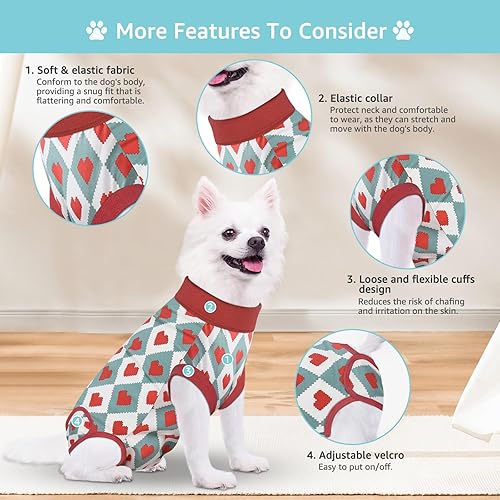 Miniatura 123 de Traje de cirugía para perros pequeños, esterilización femenina, traje profesional de recuperación para perros después de la esterilización, traje 2