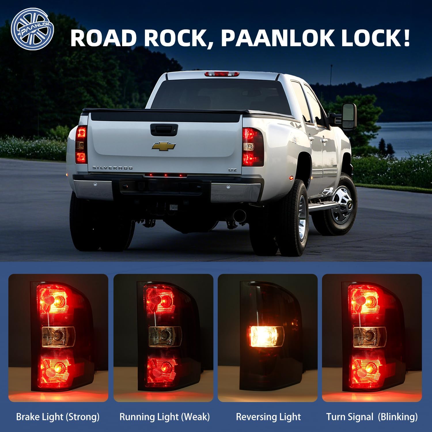 Dark Red Tail Lights for 2007-2013 Chevy Silverado 1500/2007-2014 Silverado 2500HD 3500HD / 2007-2013 GMC Sierra 3500HD – Complete Set w/Bulbs & Harness, Excludes Classic & 2014 New Body