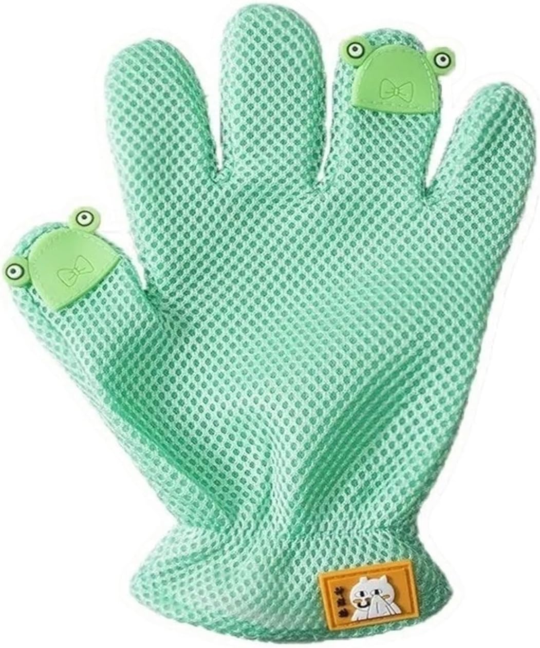 Cat Petting Gloves Silicone Massage Comb to Remove Floating Hair Depilatory Brush Pet Supplies Removal for Bathing(Green Right Hand)