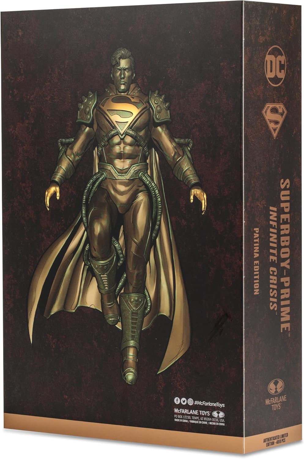 McFarlane DC Multiverse Superboy-Prime Patina Edition 7" Action Figure - Ultra Articulated Collectible with Exclusive Patina Paint Armor (Infinite Crisis)