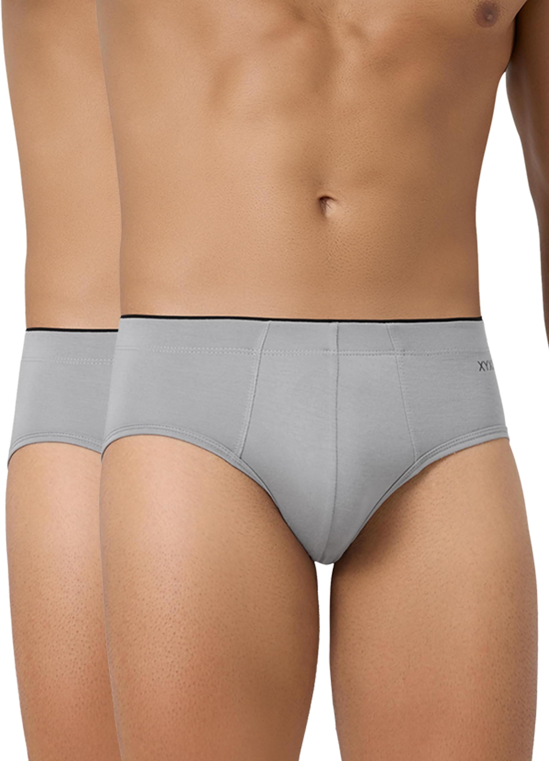 XYXX Men's Uno Micromodal Solid Antimicrobial Brief | Underwear for Men (Pack of 2)