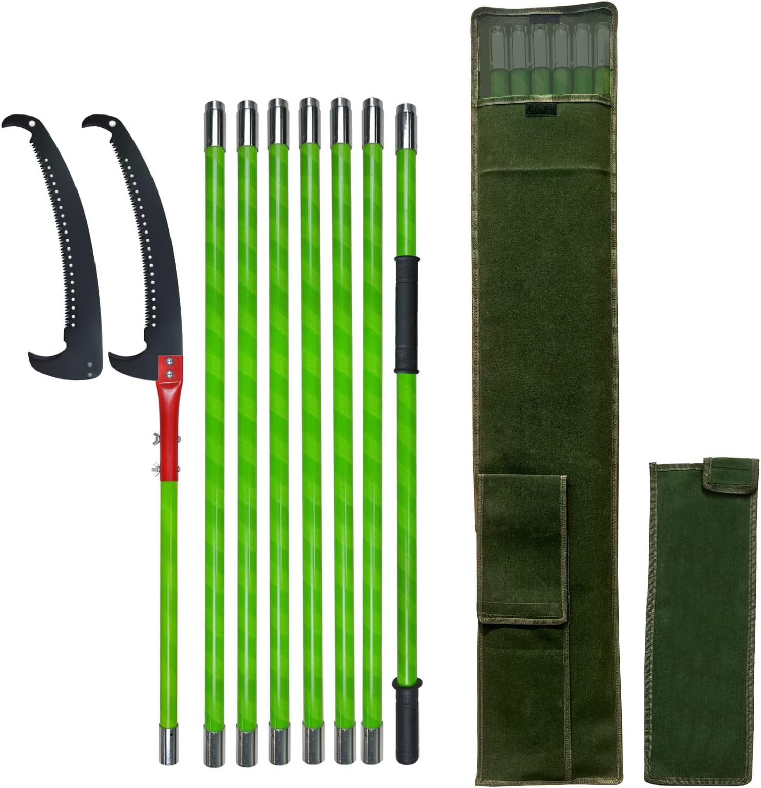 SUNORCHID Pole Pruning Saw 26 Foot Long Handle Adjustable Length, Tree Pruner Tree Loppers Long Reach for Palm Oak High Branches, with Carry Bag and Sturdy Pole, Cuts Clean and Fast (Pro)