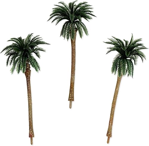 Miniatura 5 de Bright Creations Palmeras modelo miniatura para dioramas, manualidades (5 tamaños, 15 piezas)