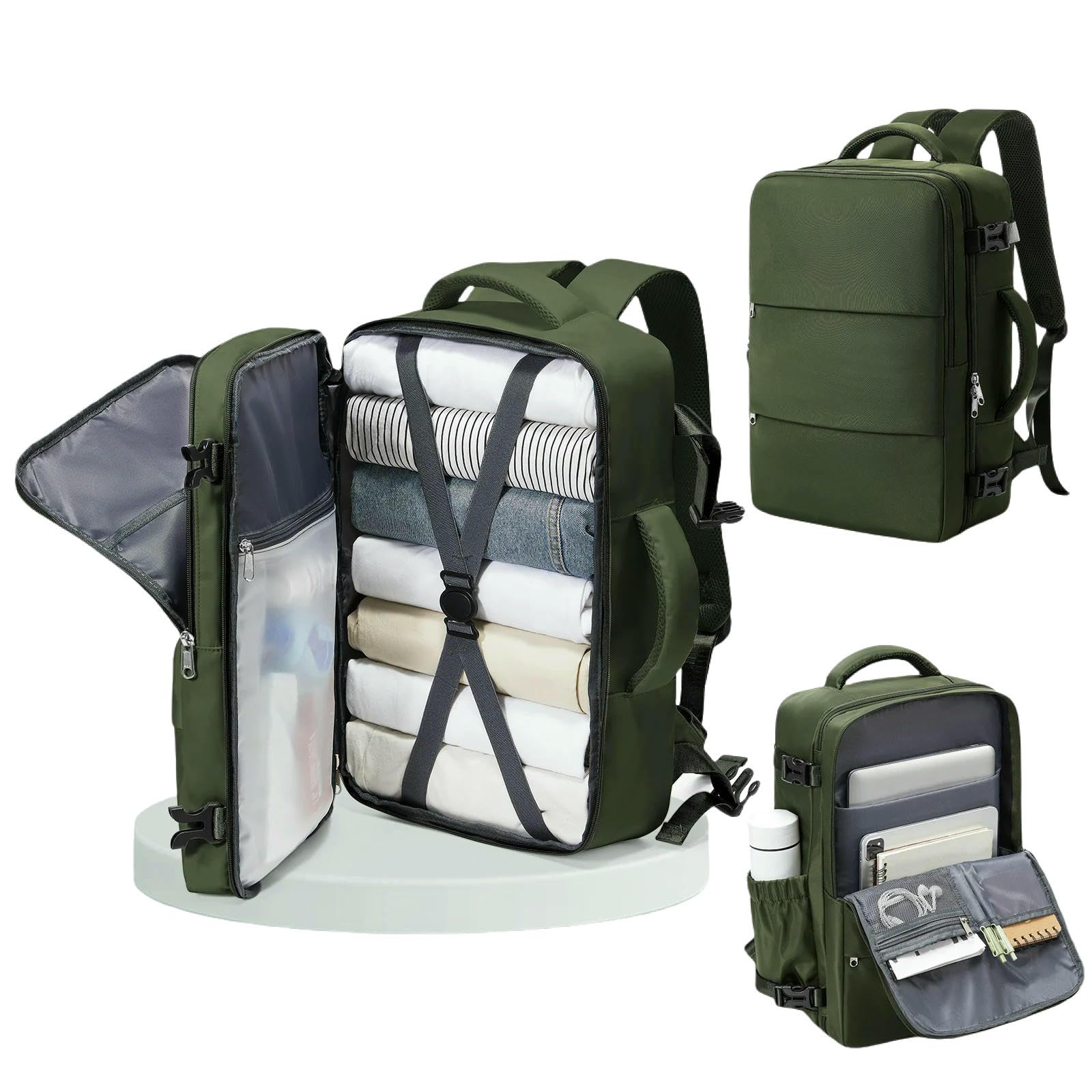 Reisetasche Notebook-Rucksack Für Reisen, 40 X 20 25 cm, Ryanair, Laptoptasche, Herren Und Damen, Business, wasserdichte Kabinentasche, Handgepäck-Rucksack, Schultasche-schwarz