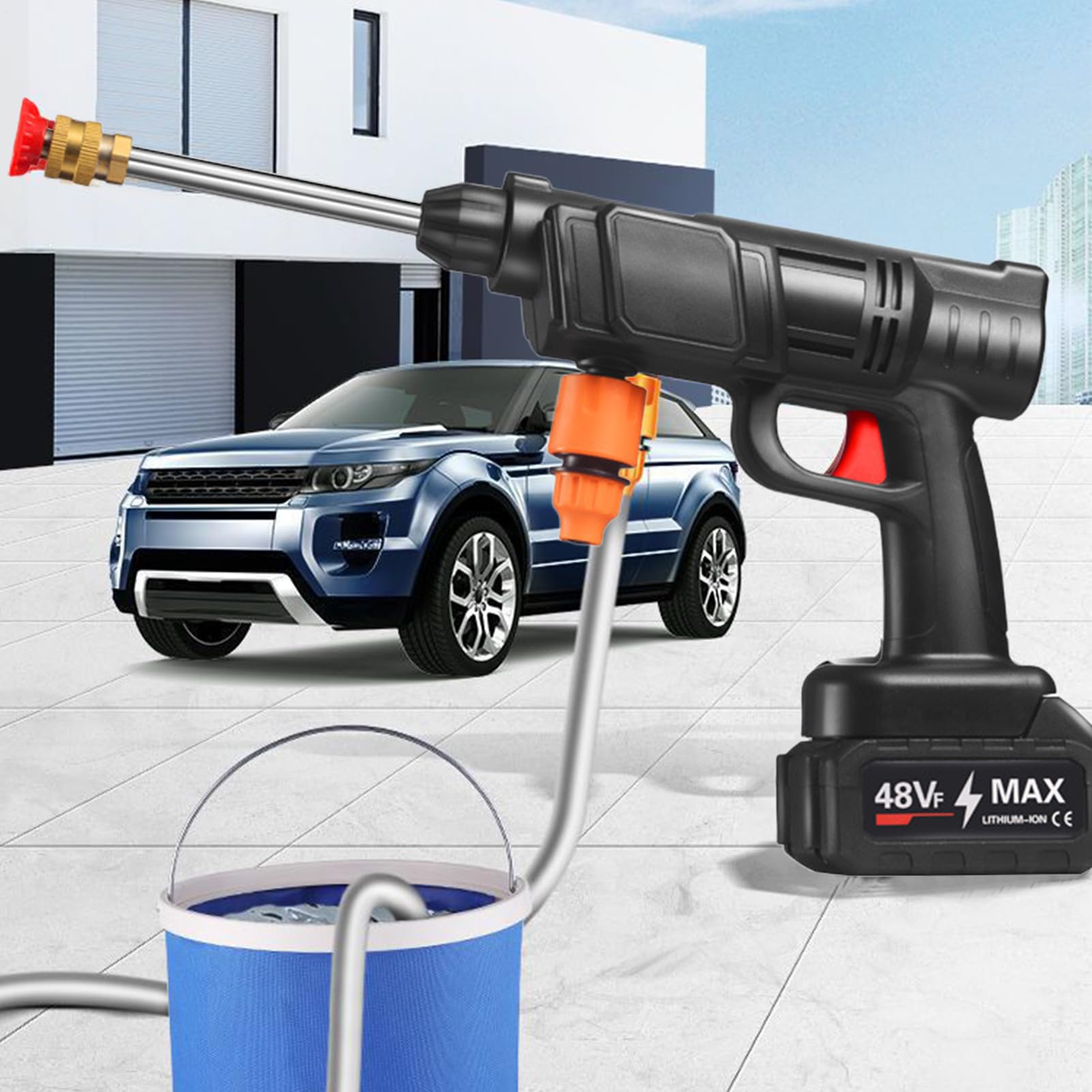 Hidrolimpiadora Inalámbrica Eléctrica Portátil Sin Cable | Máquina Recargable Para Lavar Coche Manual y Diario en Casa y Patio
