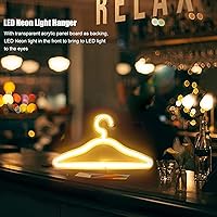 Vista 7 de Percha iluminada LED de neón para pared, perfecto para habitación, dormitorio, tienda, decoración festiva de pared