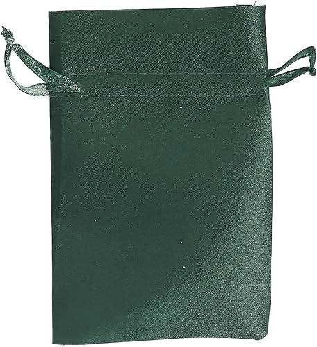 Miniatura 7 de Efavormart - 12 bolsas de regalo de satén verde esmeralda cazador, bolsa con cordón para regalos de boda, despedidas de soltera, bolsas de joyería