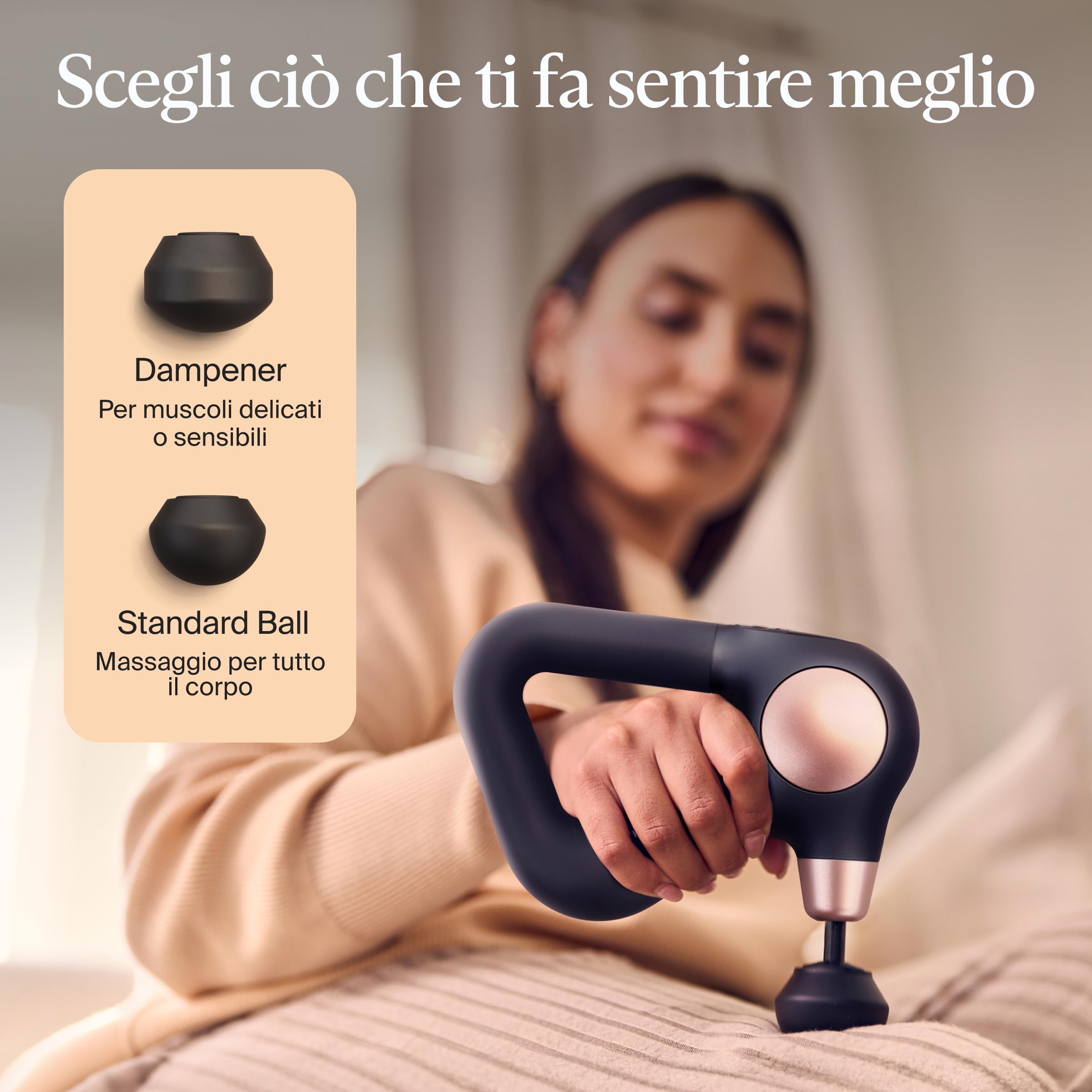 Therabody Theragun Sense (2a generazione) - Pistola massaggiante rilassante con routine guidate integrate per alleviare lo stress, la tensione e il sonno