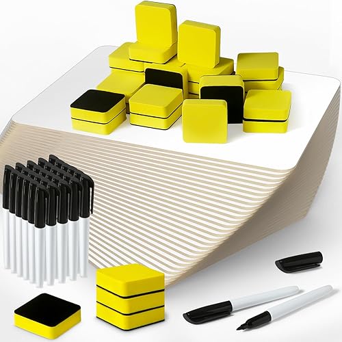 Pizarras pequeñas de borrado en seco, pizarras blancas de aula para niños de 9 x 12 pulgadas, mini pizarras blancas personales para suministros de