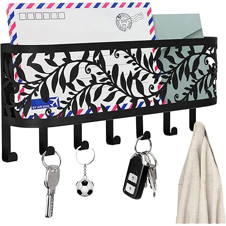 Amazon.com: DecoBros Wall Mount Mail Letter and Key Rack Holder ...