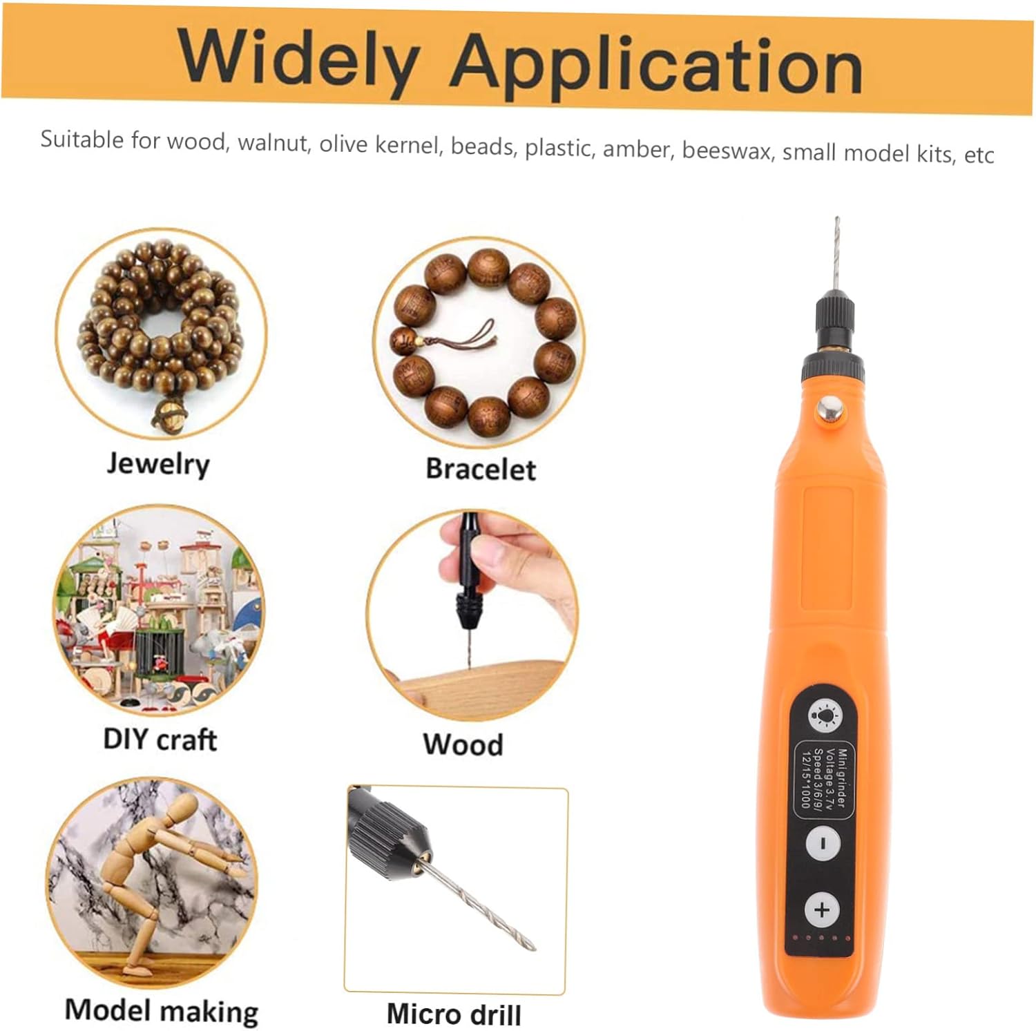 Tofficu 2sets Speed Usb Charging Mini Rotary Tool Sanding Polishing Kit Lightweight Easy to Use