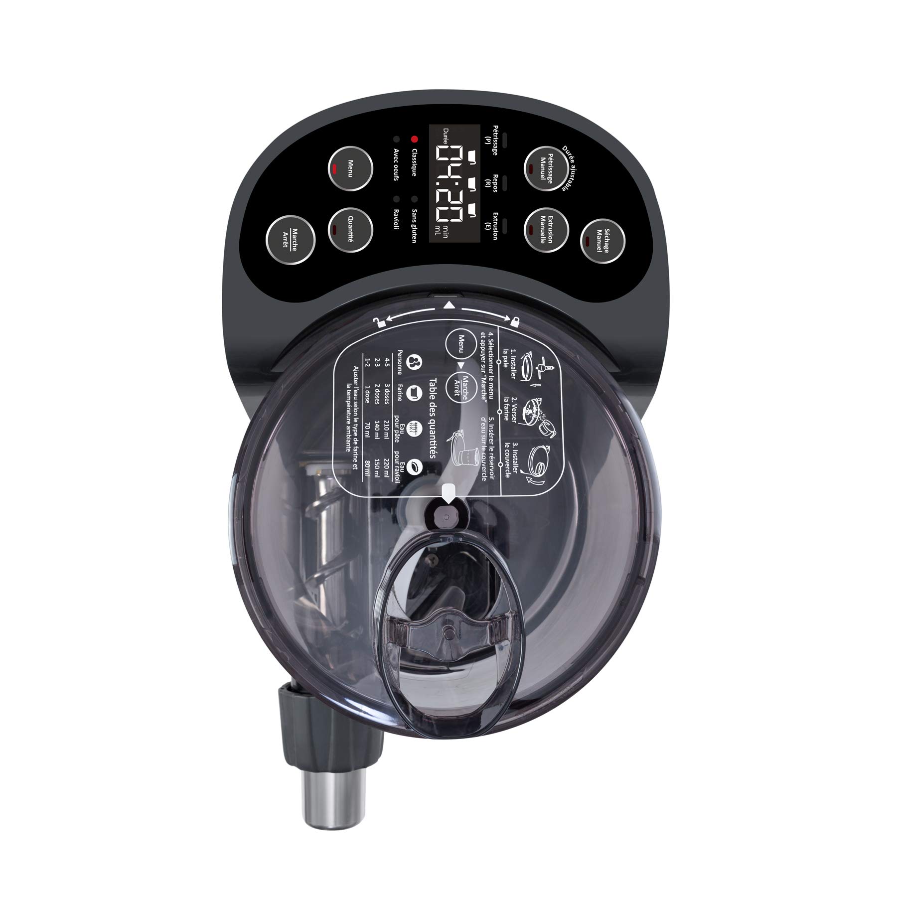 Riviera&bar PMP500-4 Programas - Máquina automática de pasta de metal para secado rápido, tornillos de acero inoxidable - Todos los tipos de pasta de casa - 39 x 35,5 x 23 cm