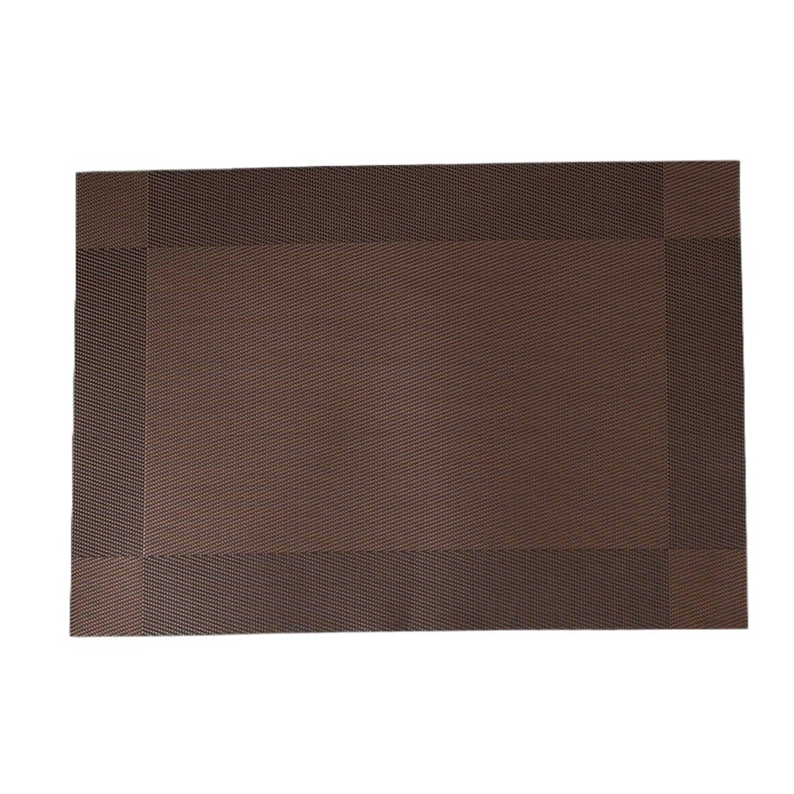 WZPTLKIBAD Weave Place Mats Washable Rectangle Table Pads
