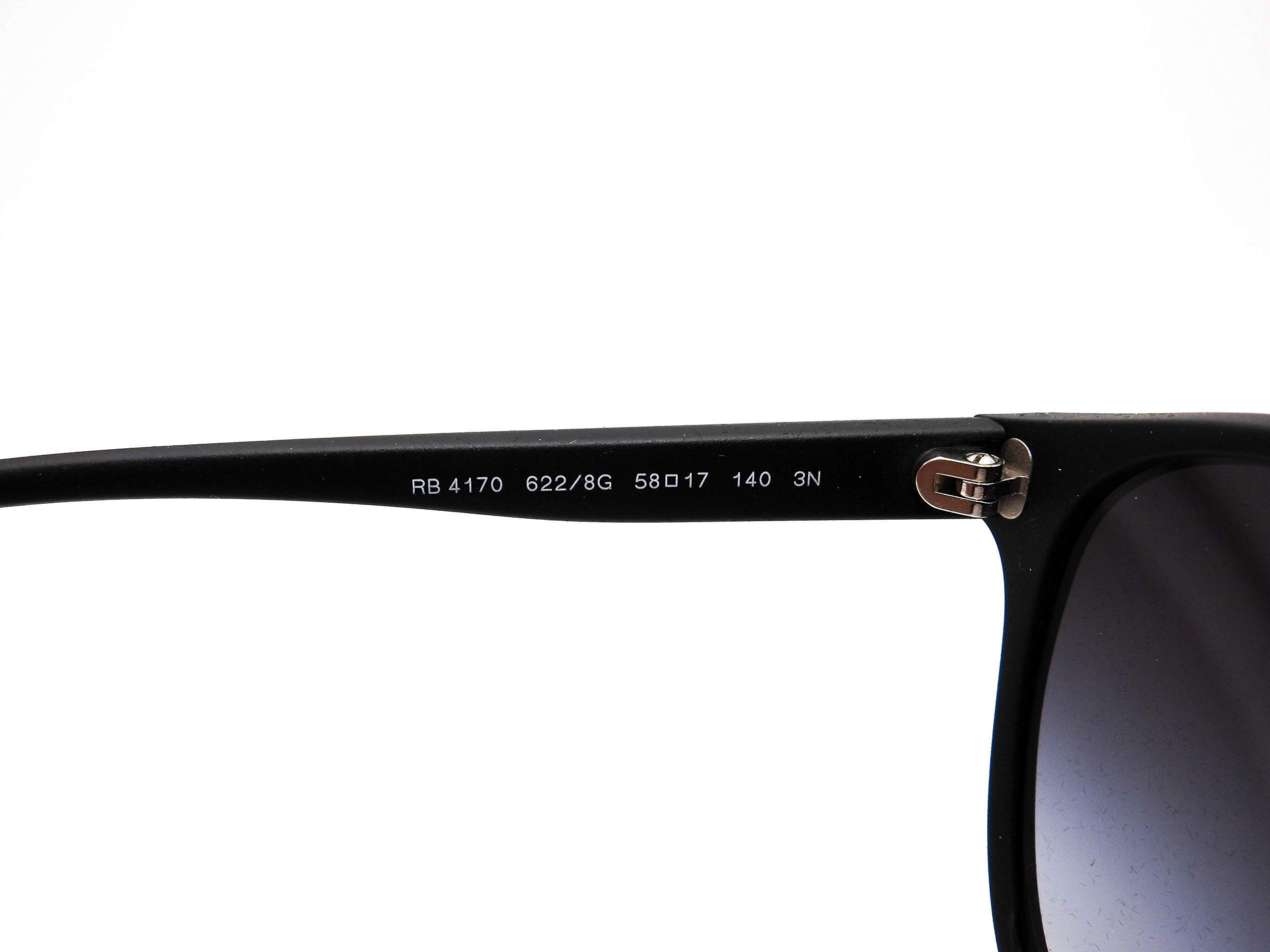 Ray-Ban BRAD RB 4170 Mężczyźni Okulary przeciwsłoneczne MATTE BLACK RUBBER DARK RUTHENIUM/GREY 58/17/140