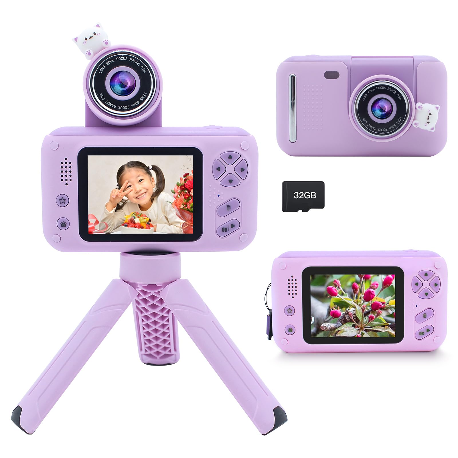 Amazon.co.jp: Yukicam キッズカメラ 三脚付き子供用カメラ 小学生用