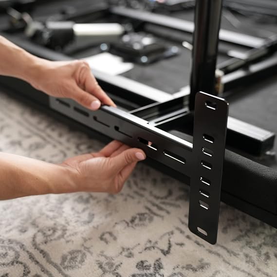 GhostBed Adjustable Bed Headboard Brackets - Kit for Bed, Works with Adjustable Frames Under Leg Installation - Universal Brackets - Easy to Customize - Durable - Solid Steel