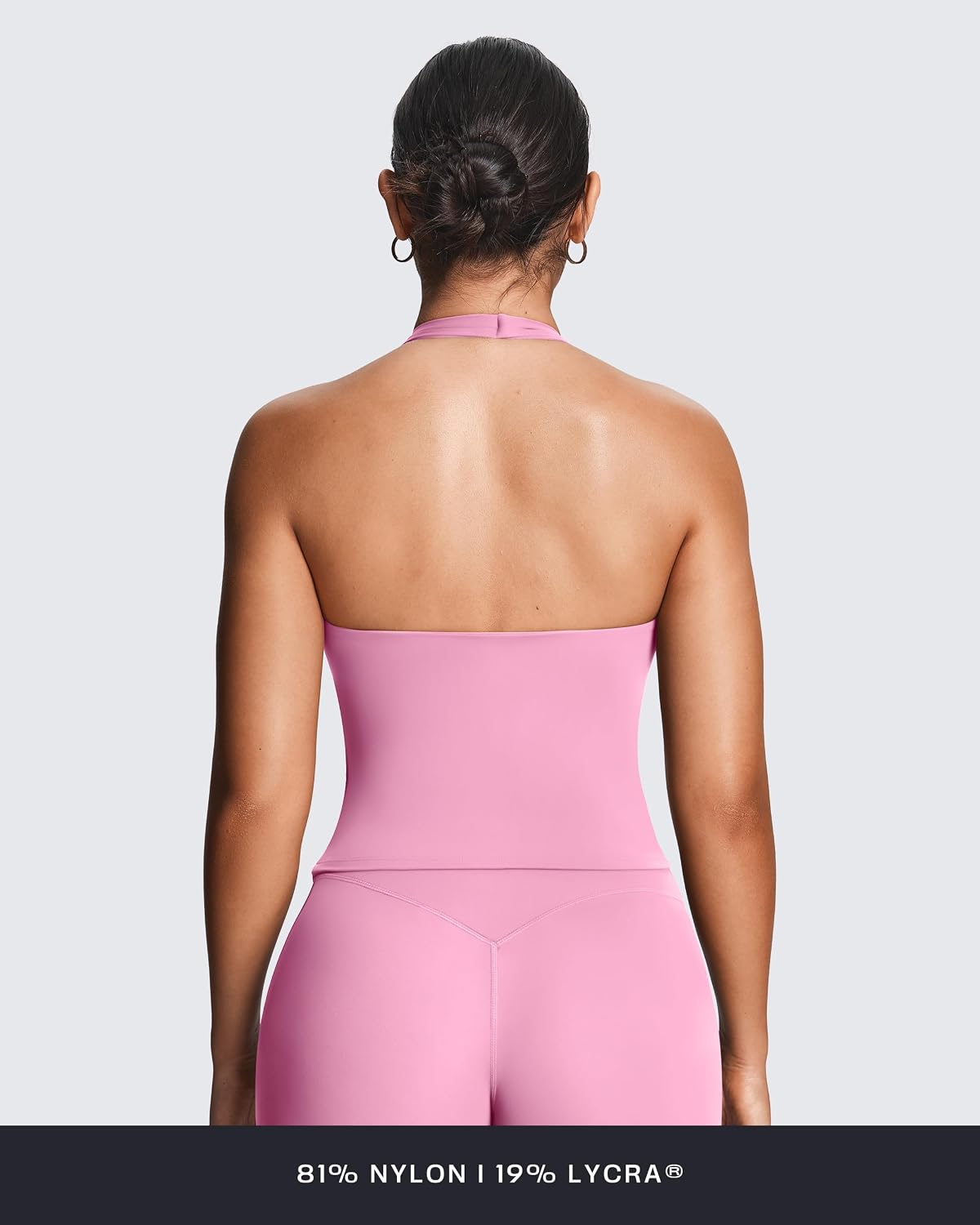 Aoxjox Women's Sleeveless Athlenza Halter Tank Tops Workout Athletics Lumastretch Yoga Curve Longline Crop Top