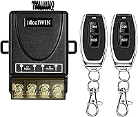 Vista 1 de Interruptor remoto inalámbrico con 328 pies de largo alcance, CC 12V/24V/48V/72V Clasificación de corriente 30A, interruptor de control remoto de 12
